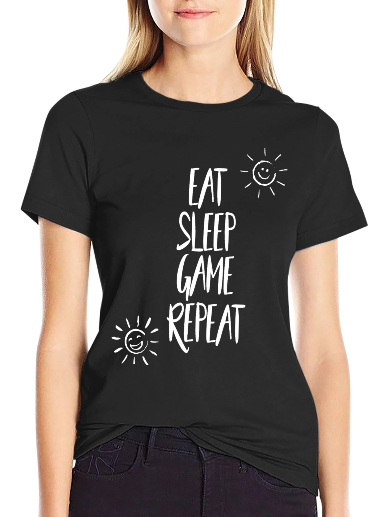 Eat Sleep Game Repeat T-Shirt - Gamer Tee