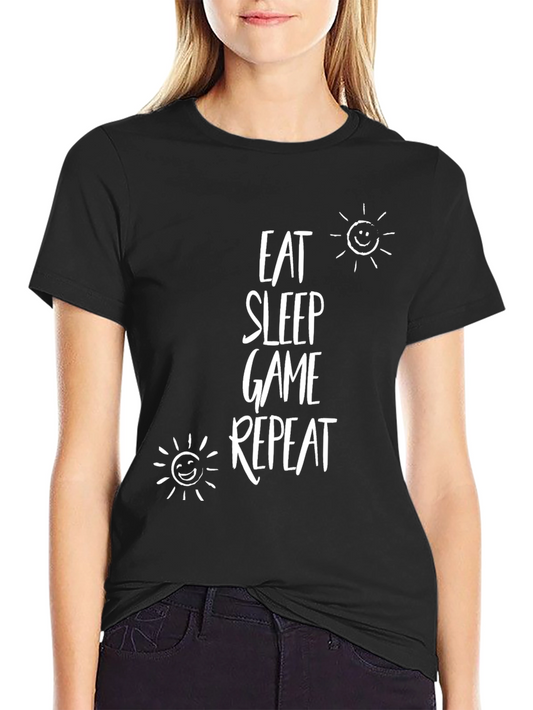 Eat Sleep Game Repeat T-Shirt - Gamer Tee