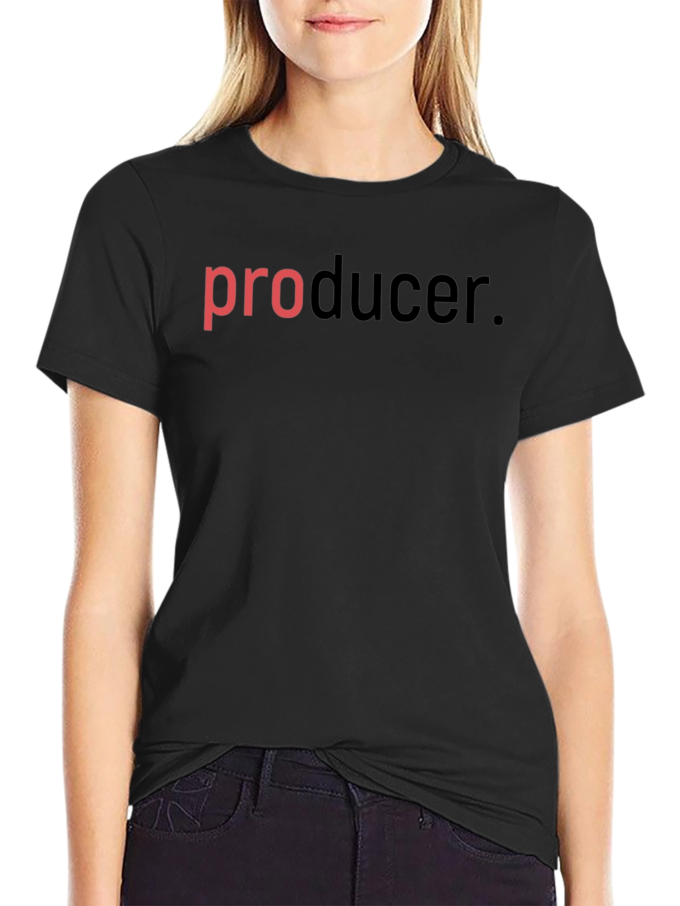 Producer Graphic Black Crew Neck T-Shirt