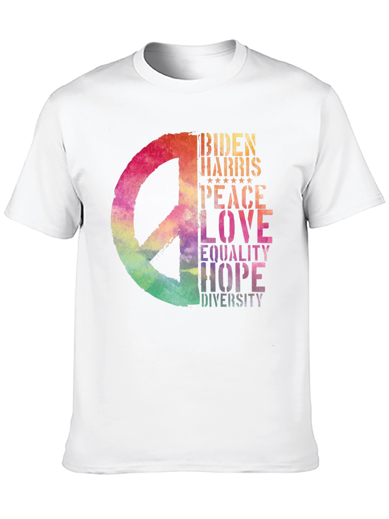 Biden Harris Peace Love Graphic T-Shirt
