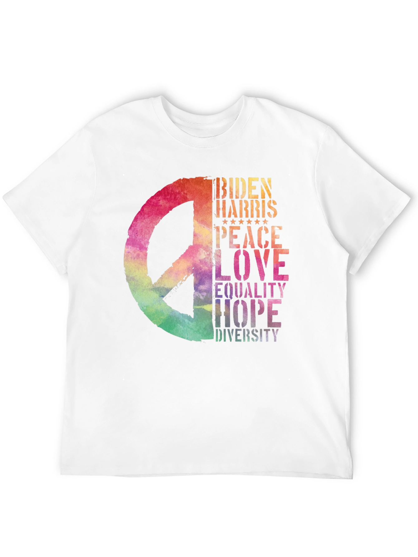 Biden Harris Peace Love Graphic T-Shirt
