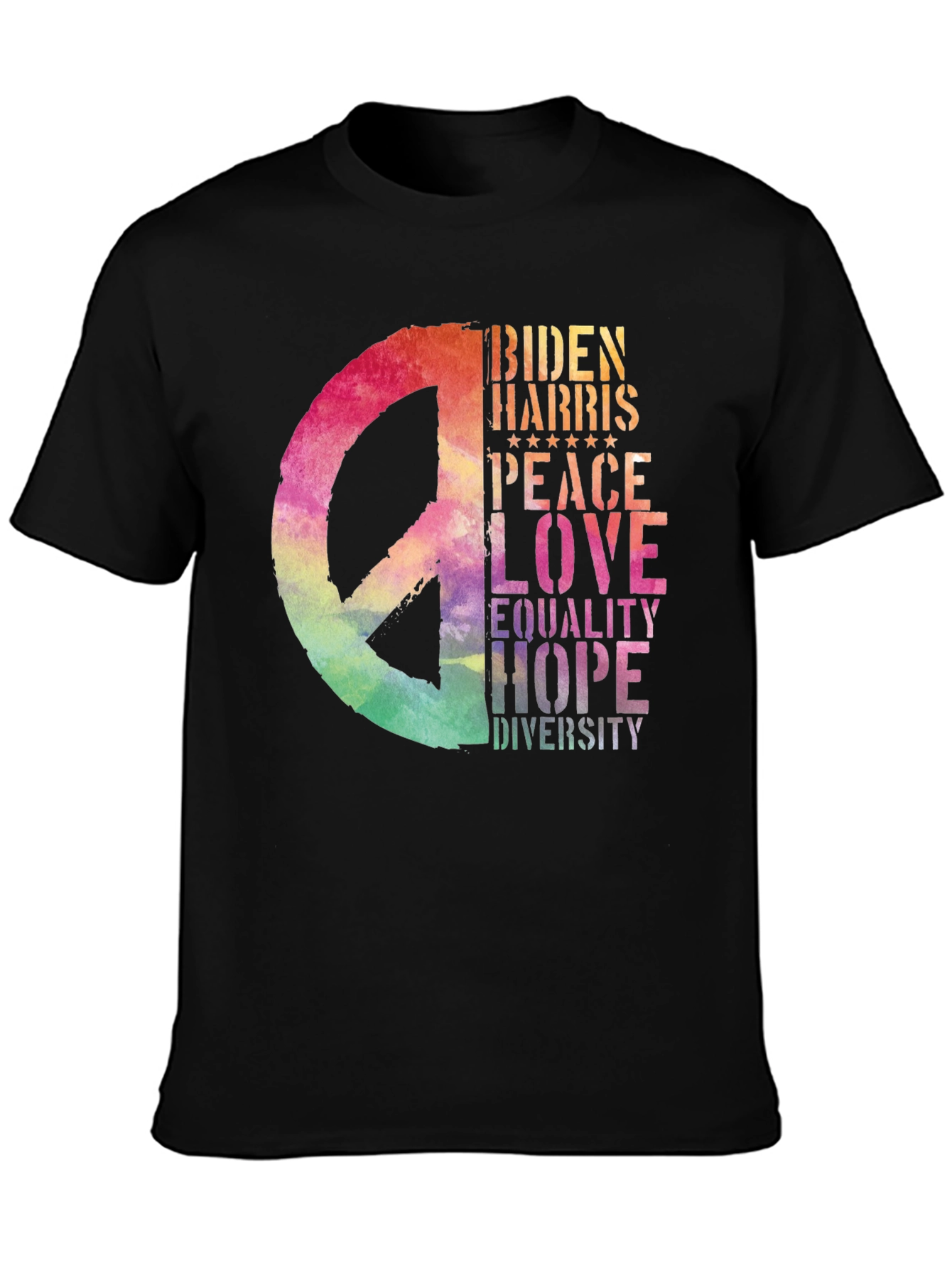 Biden Harris Peace Love Graphic T-Shirt