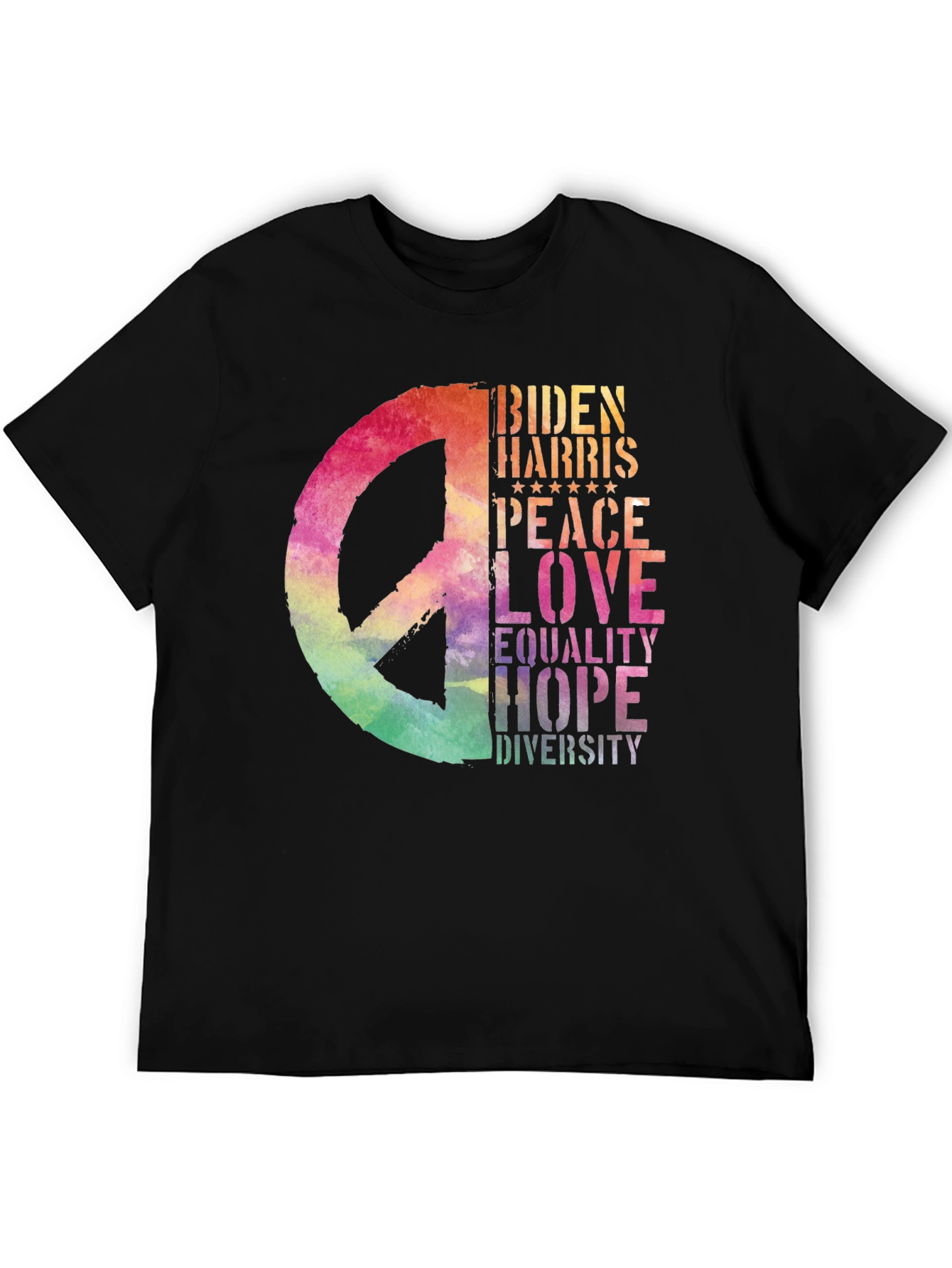 Biden Harris Peace Love Graphic T-Shirt