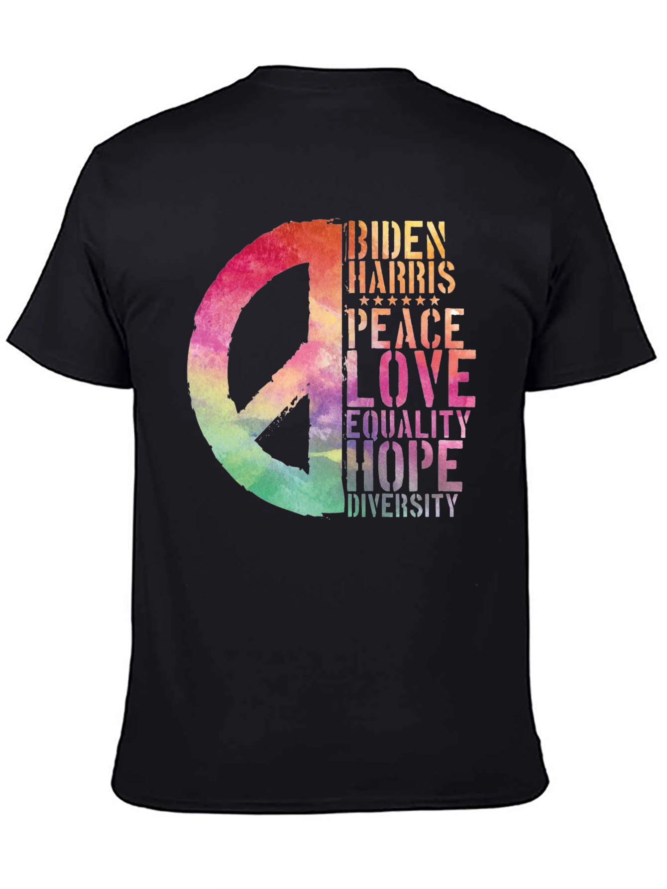 Biden Harris Peace Love Graphic T-Shirt