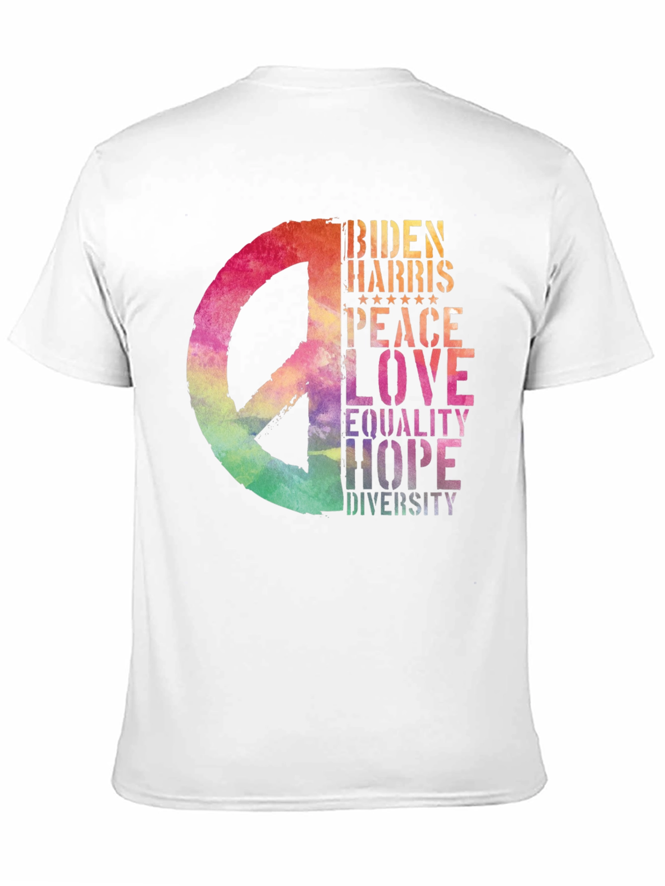 Biden Harris Peace Love Graphic T-Shirt