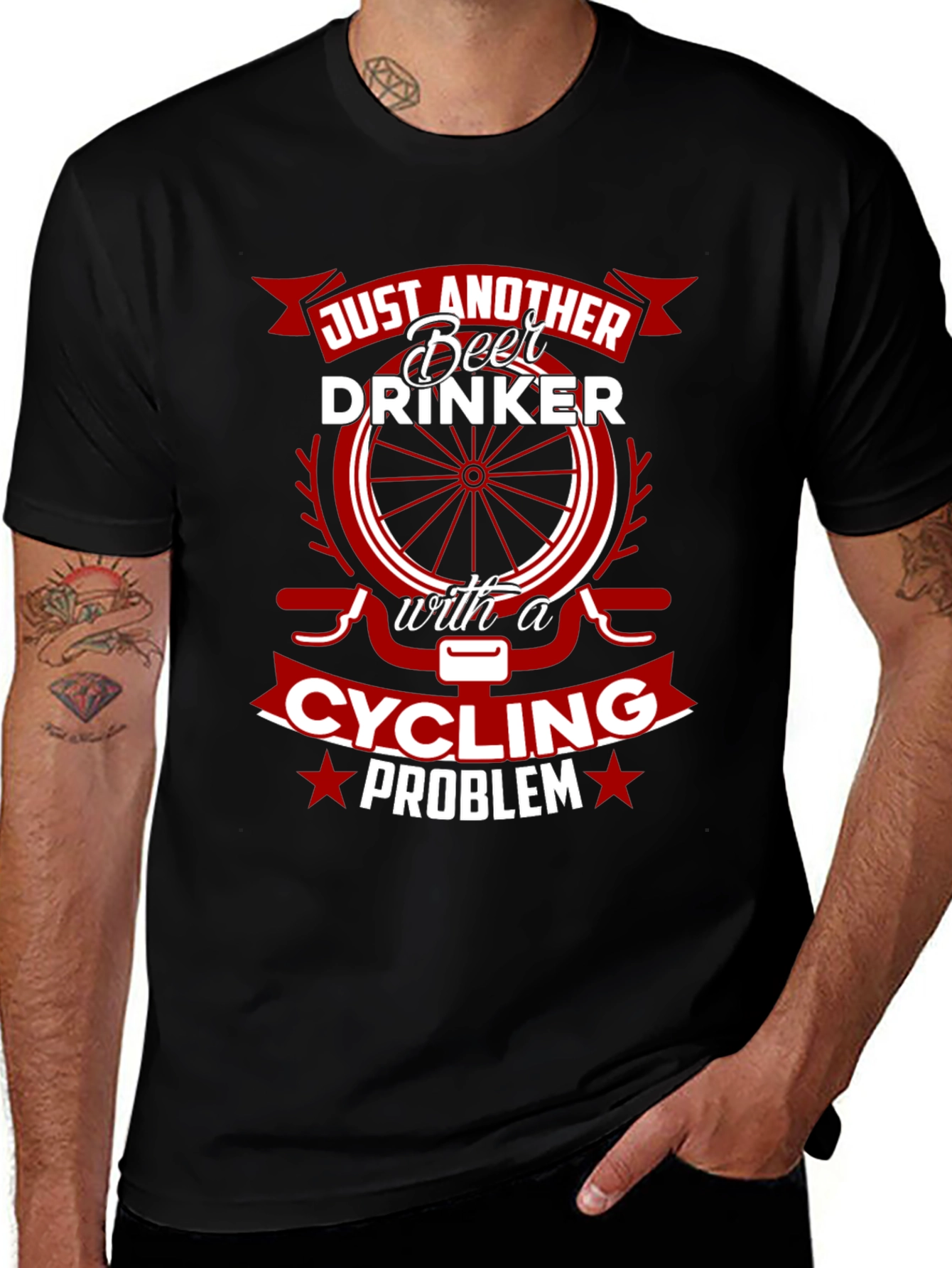 Funny Cycling & Beer Drinker T-Shirt