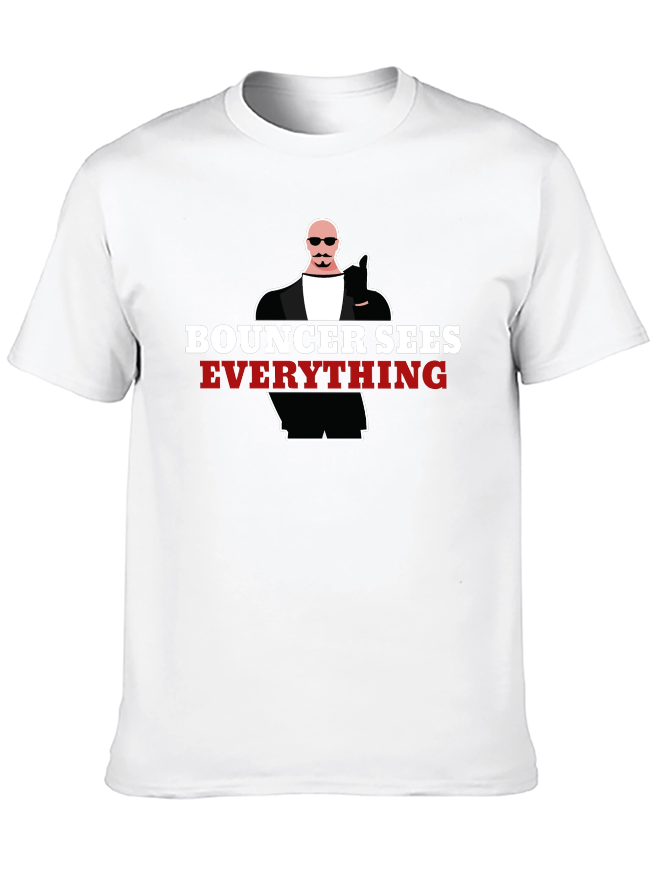 Bouncer Sees Everything Graphic Tee - Black
