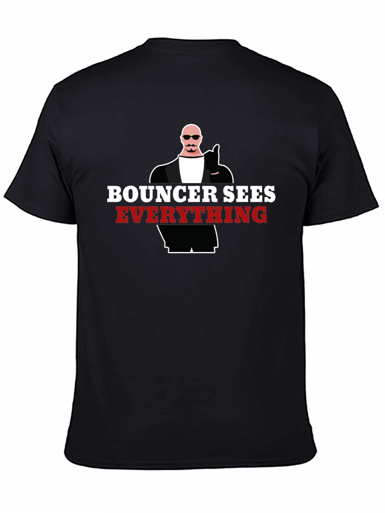 Bouncer Sees Everything Graphic Tee - Black