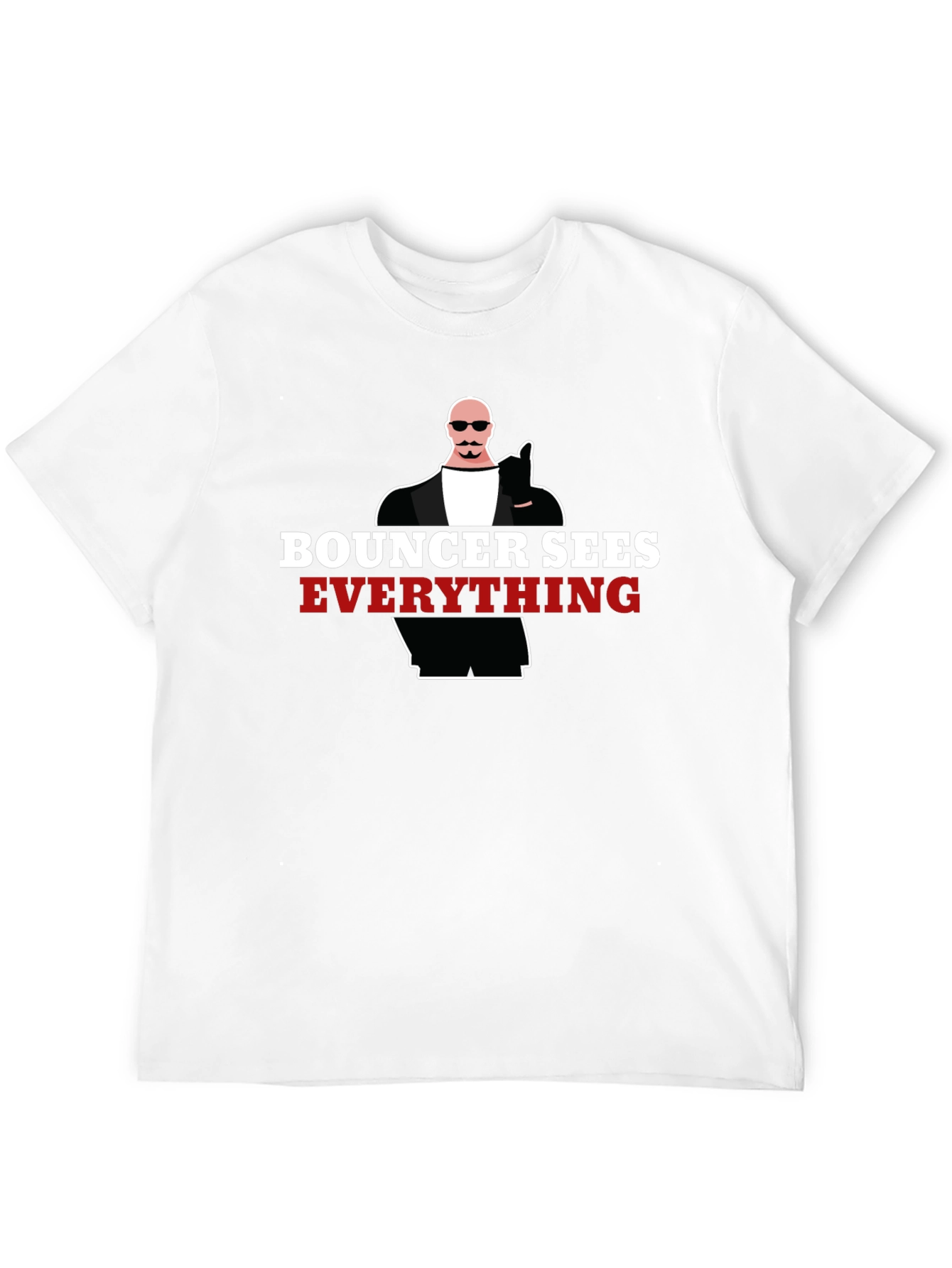 Bouncer Sees Everything Graphic Tee - Black