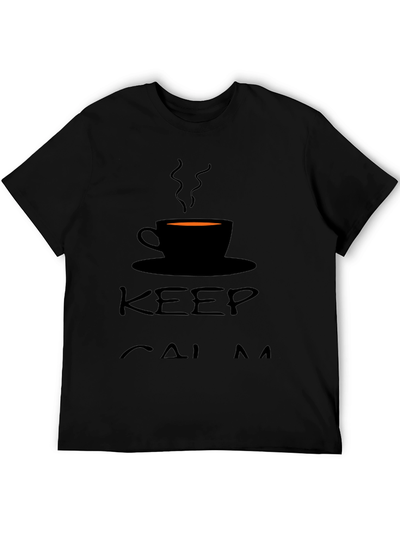 Keep Calm and Drink Coffee Black T-Shirt