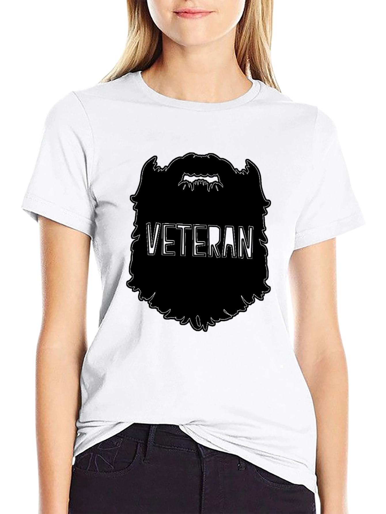 Veteran Beard Graphic T-Shirt - Black