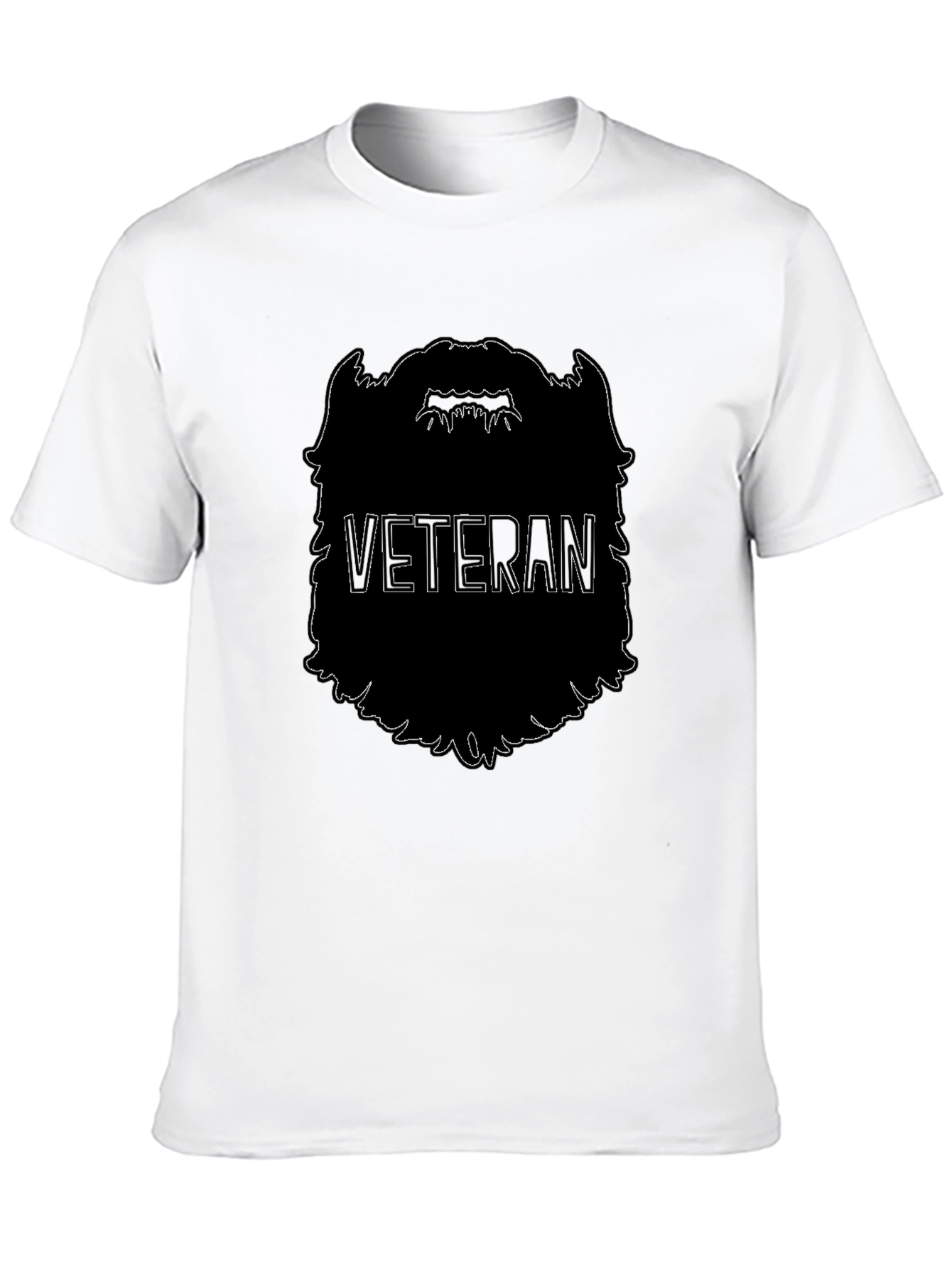 Veteran Beard Graphic T-Shirt - Black
