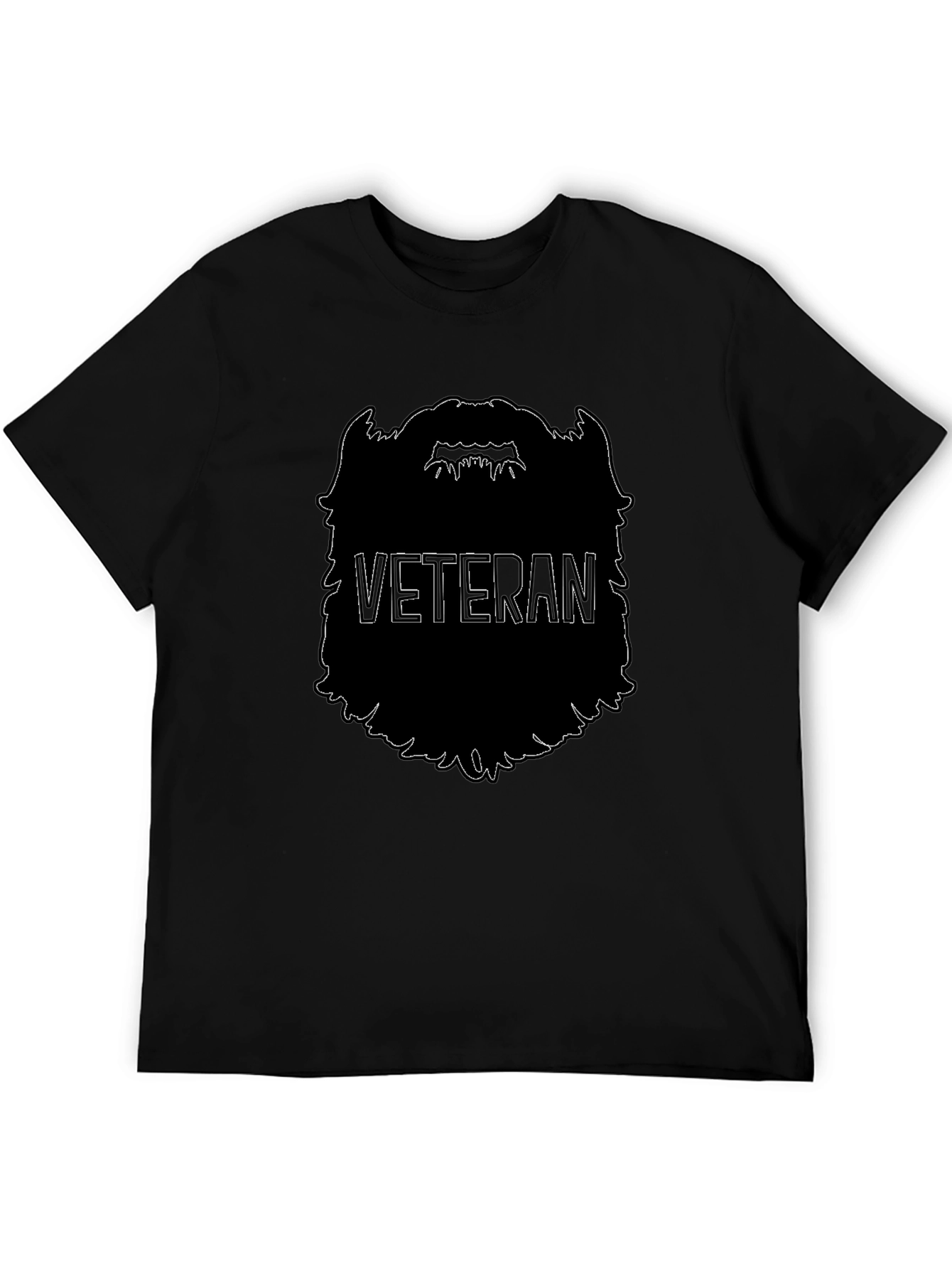Veteran Beard Graphic T-Shirt - Black