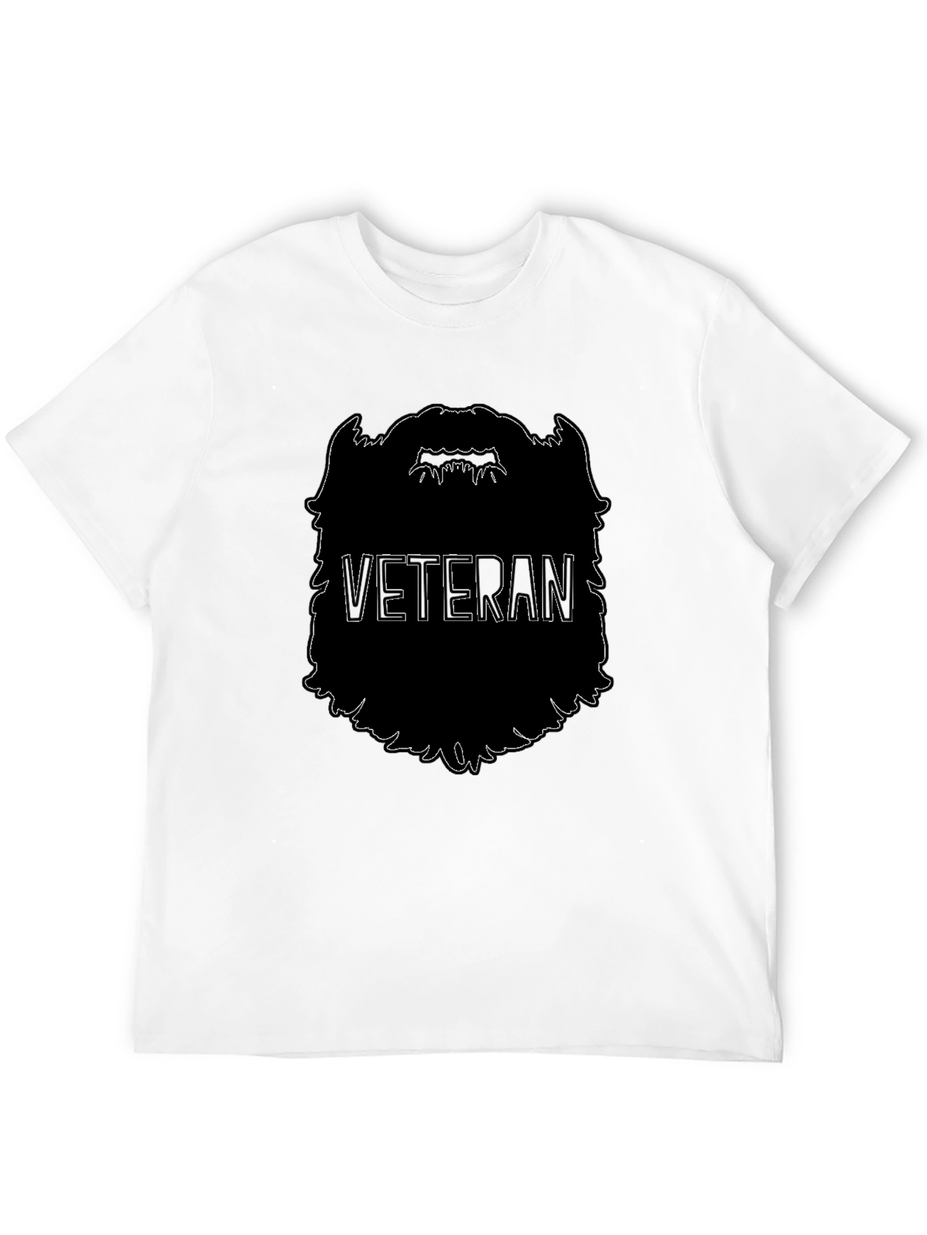 Veteran Beard Graphic T-Shirt - Black