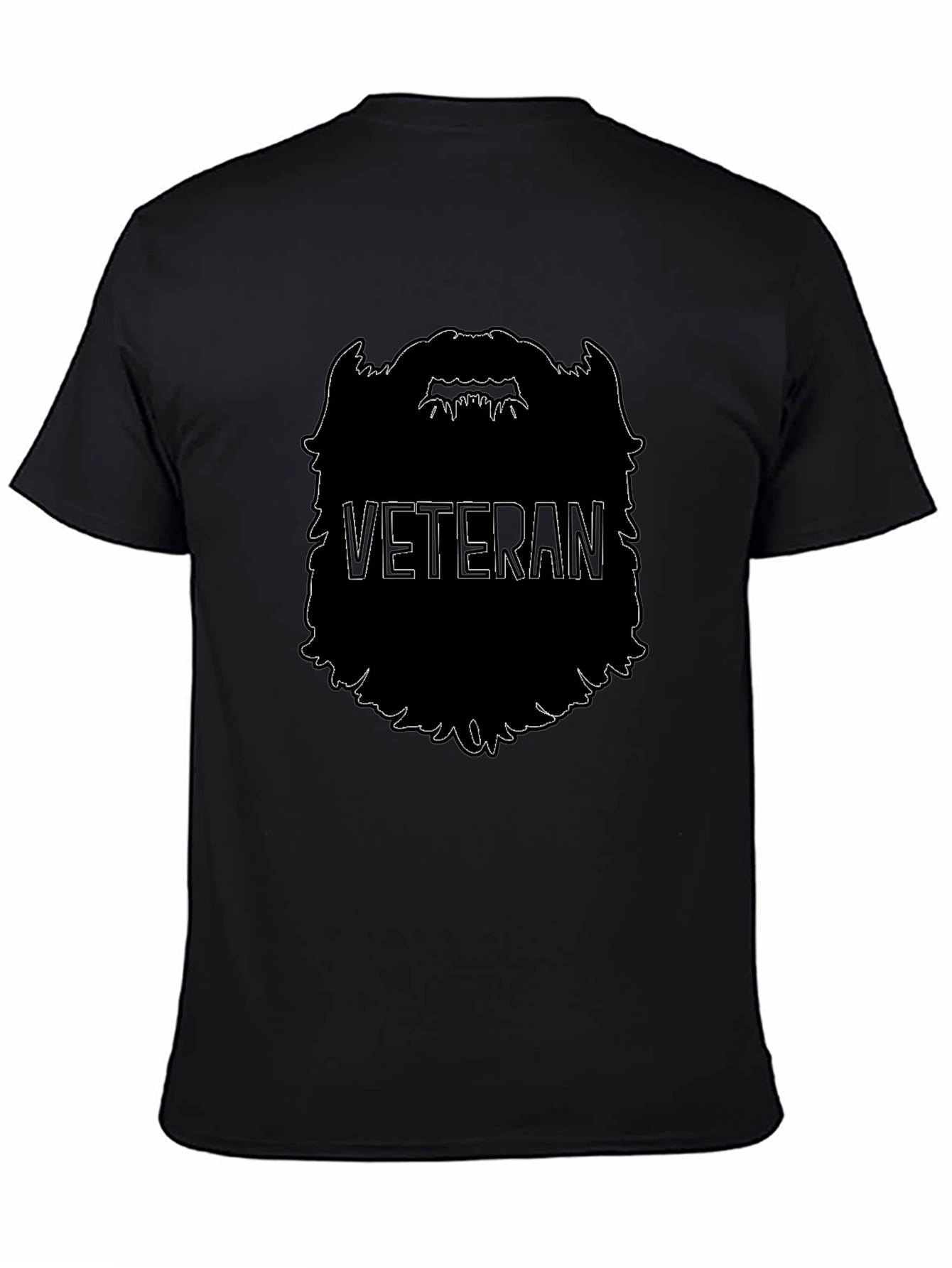 Veteran Beard Graphic T-Shirt - Black