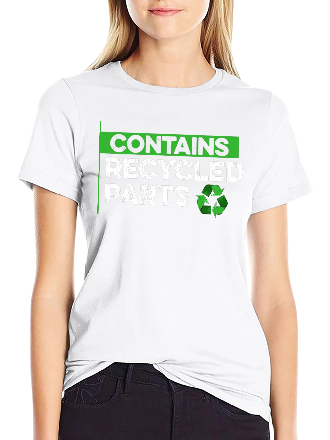 Contains Recycled Parts T-Shirt - Eco-Friendly Tee