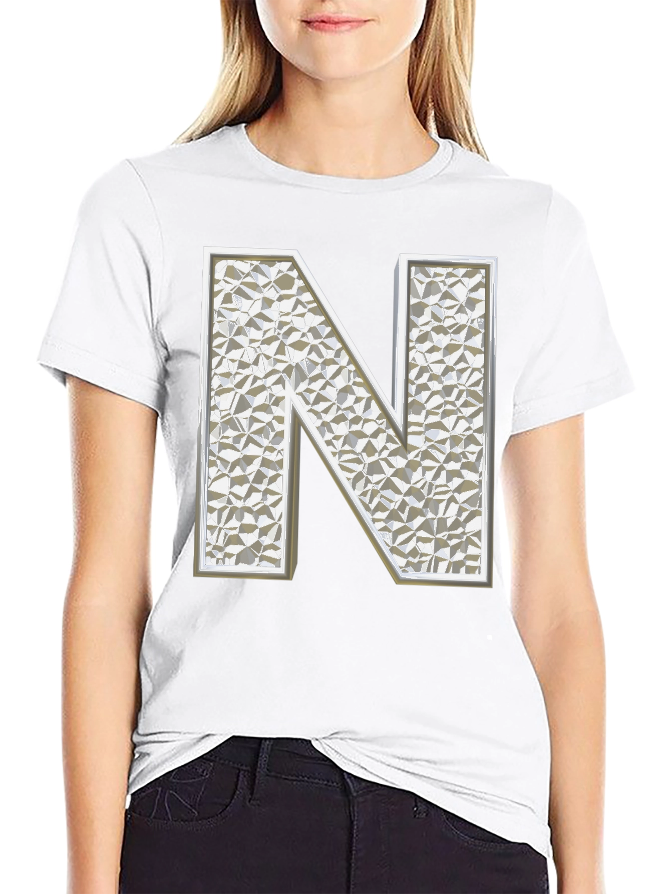 Letter N Graphic T-Shirt