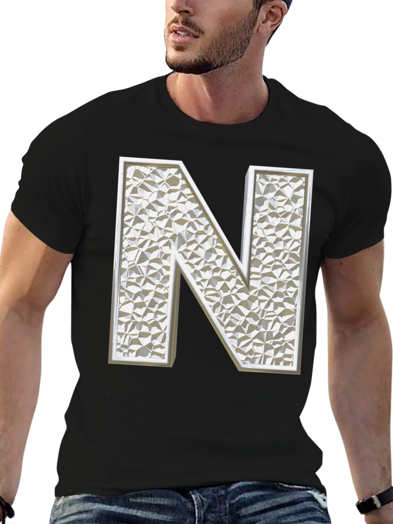 Letter N Graphic T-Shirt