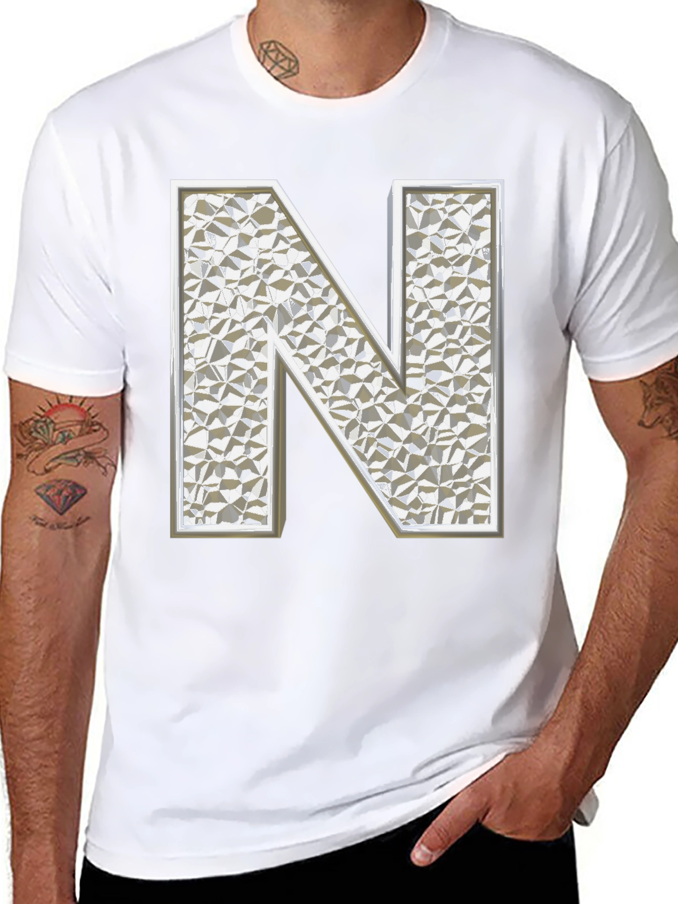 Letter N Graphic T-Shirt