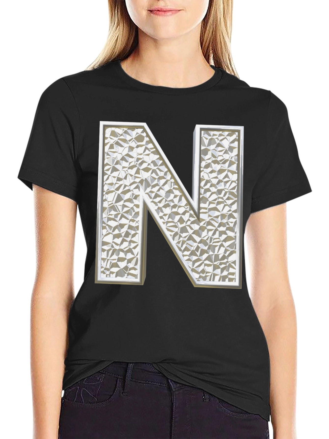 Letter N Graphic T-Shirt