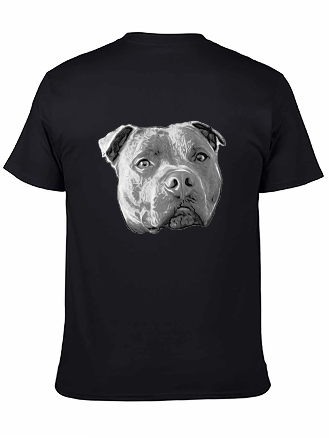 Pitbull Dog Graphic T-Shirt - Black