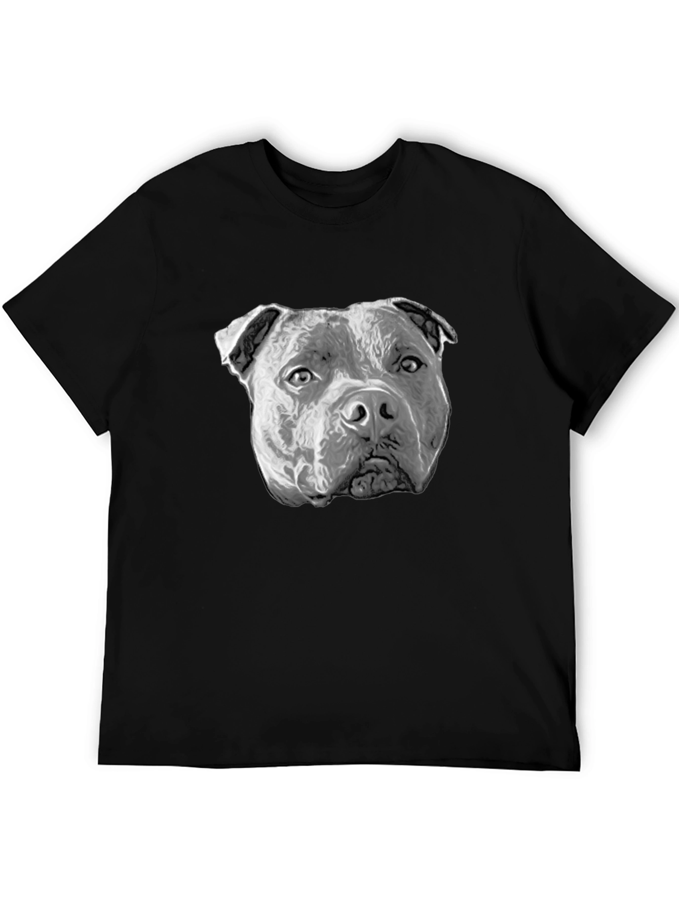 Pitbull Dog Graphic T-Shirt - Black