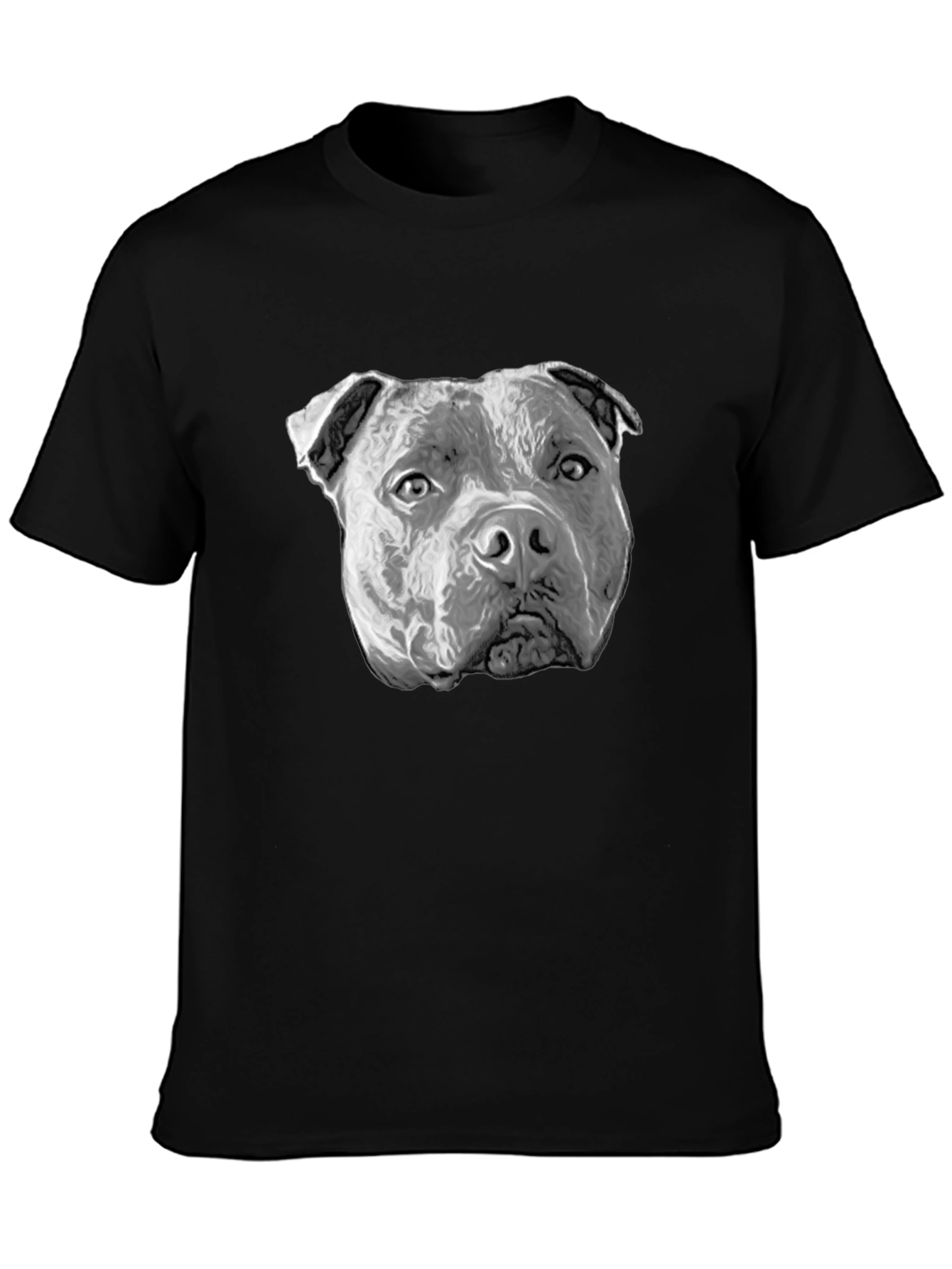 Pitbull Dog Graphic T-Shirt - Black