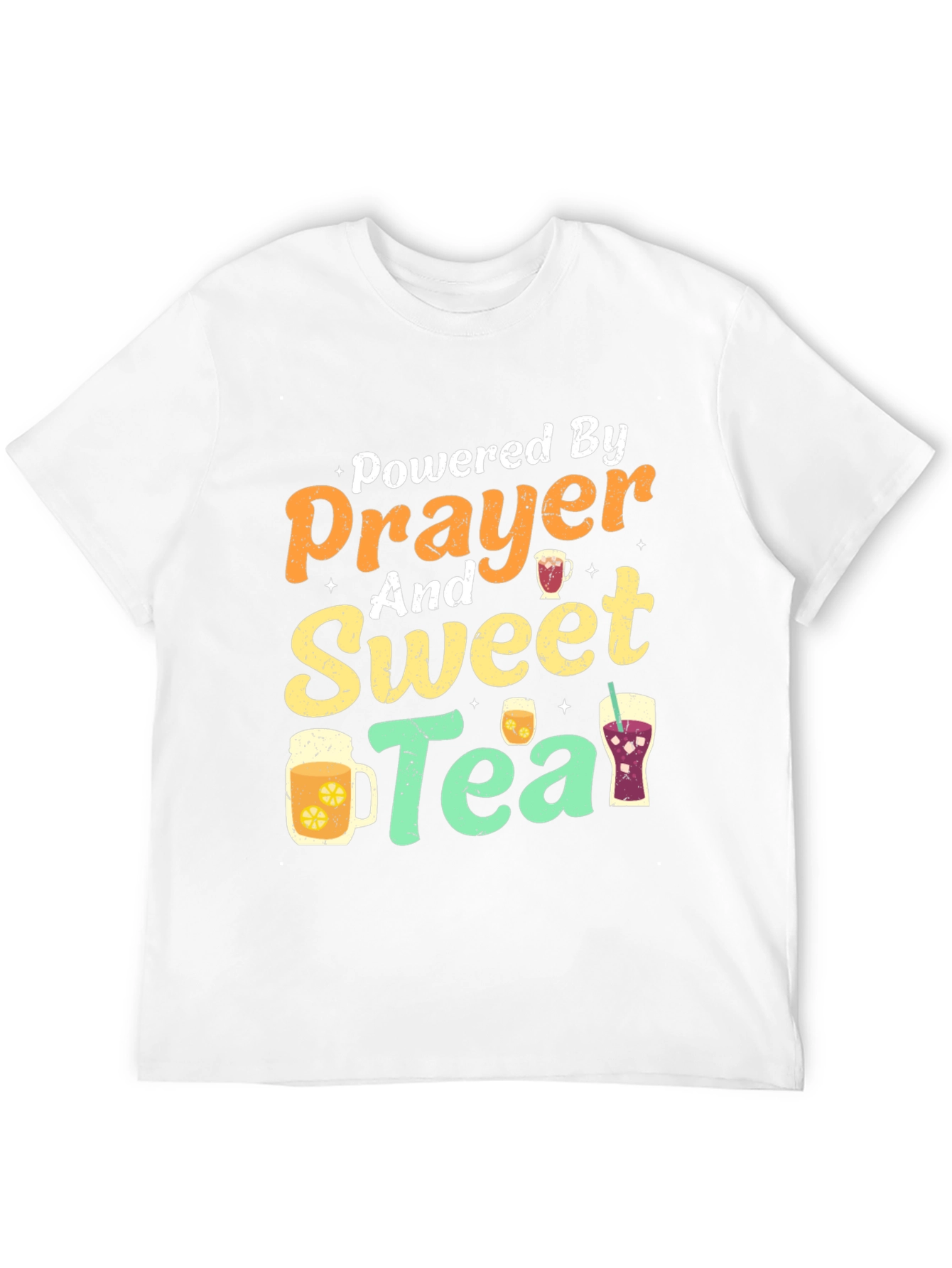 Powered By Prayer And Sweet Tea T-Shirt