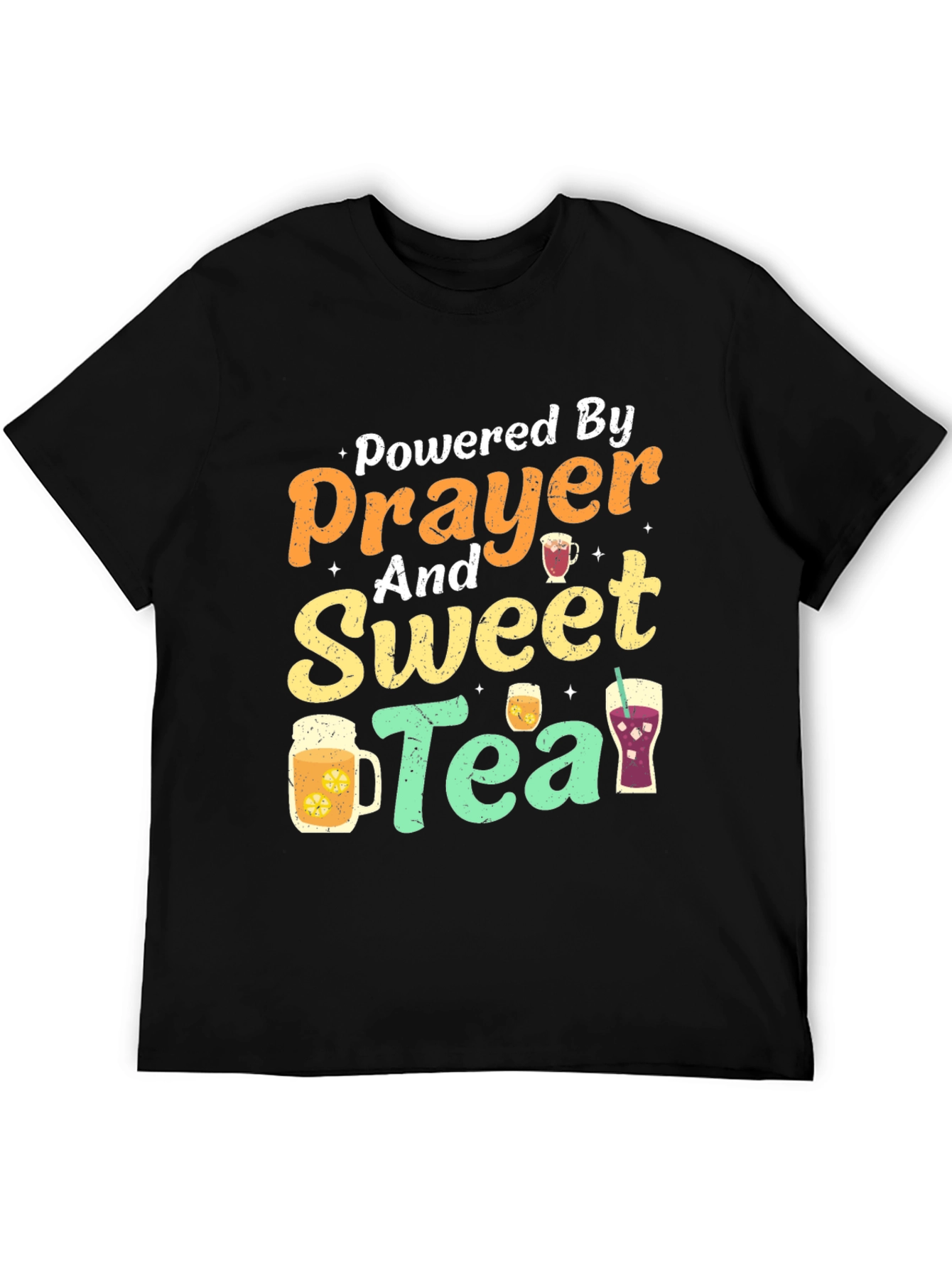 Powered By Prayer And Sweet Tea T-Shirt