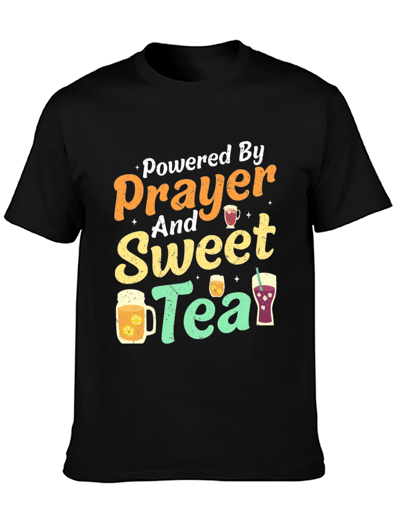 Powered By Prayer And Sweet Tea T-Shirt