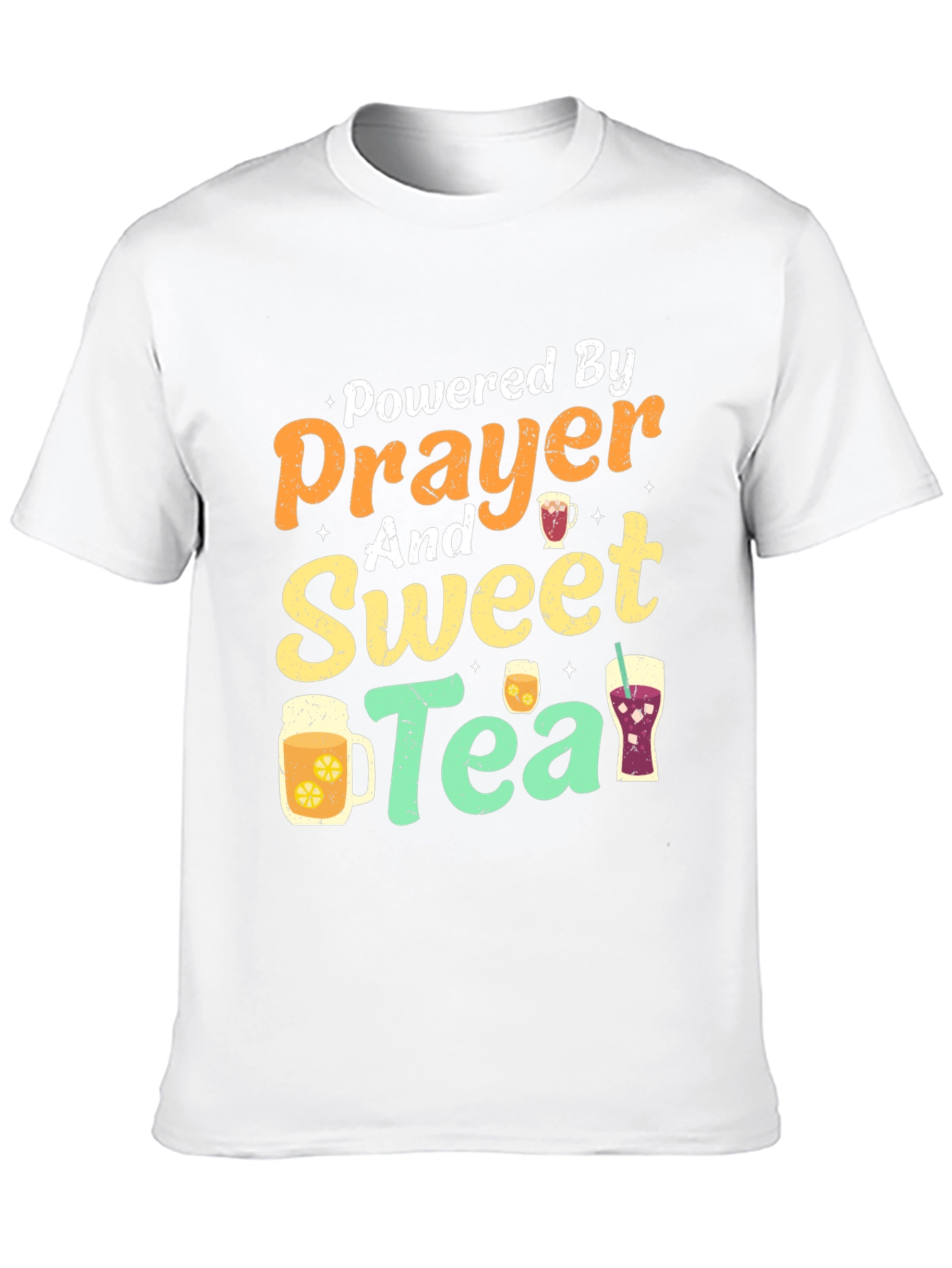 Powered By Prayer And Sweet Tea T-Shirt