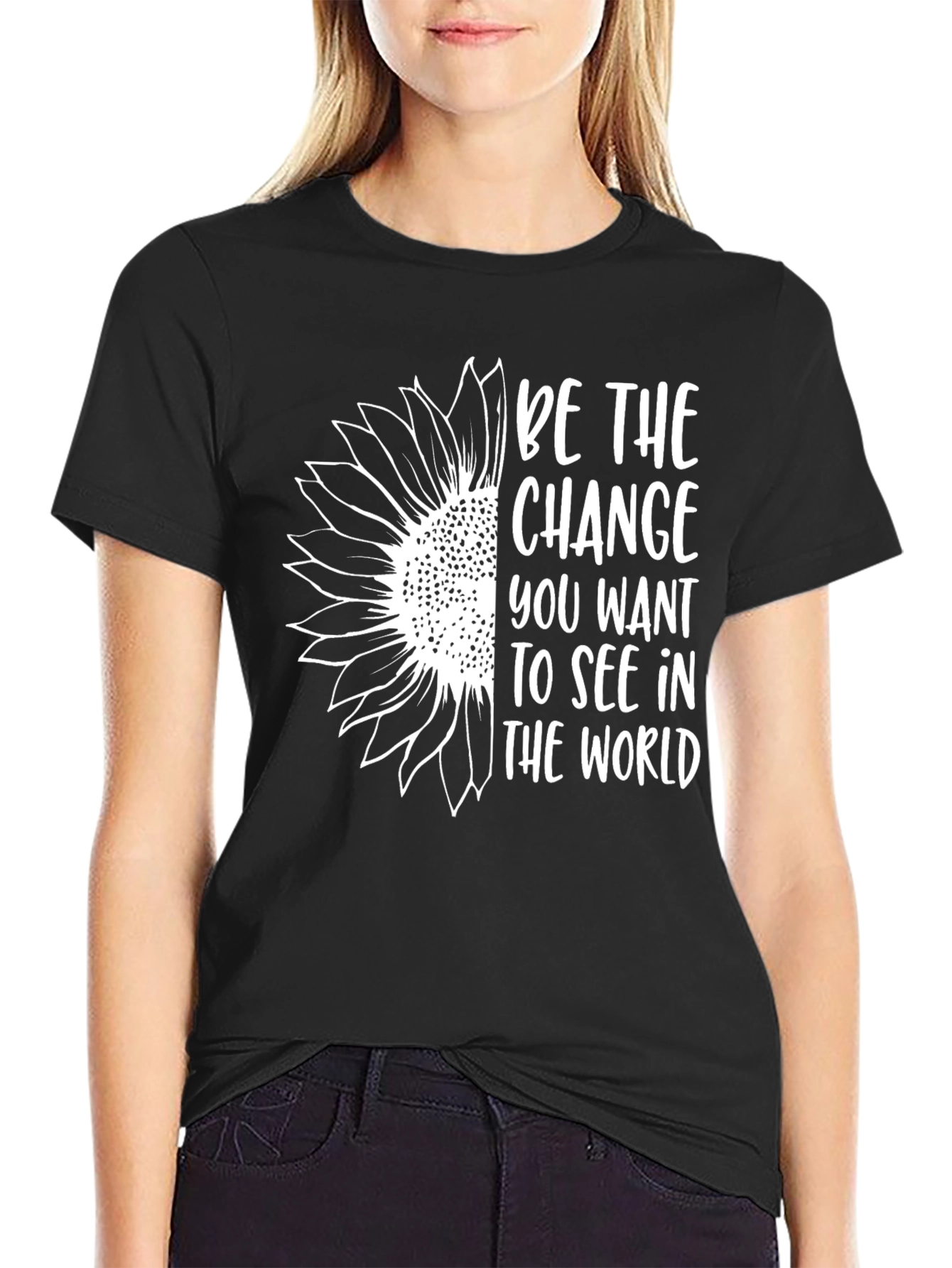 Be the Change Sunflower Graphic Tee