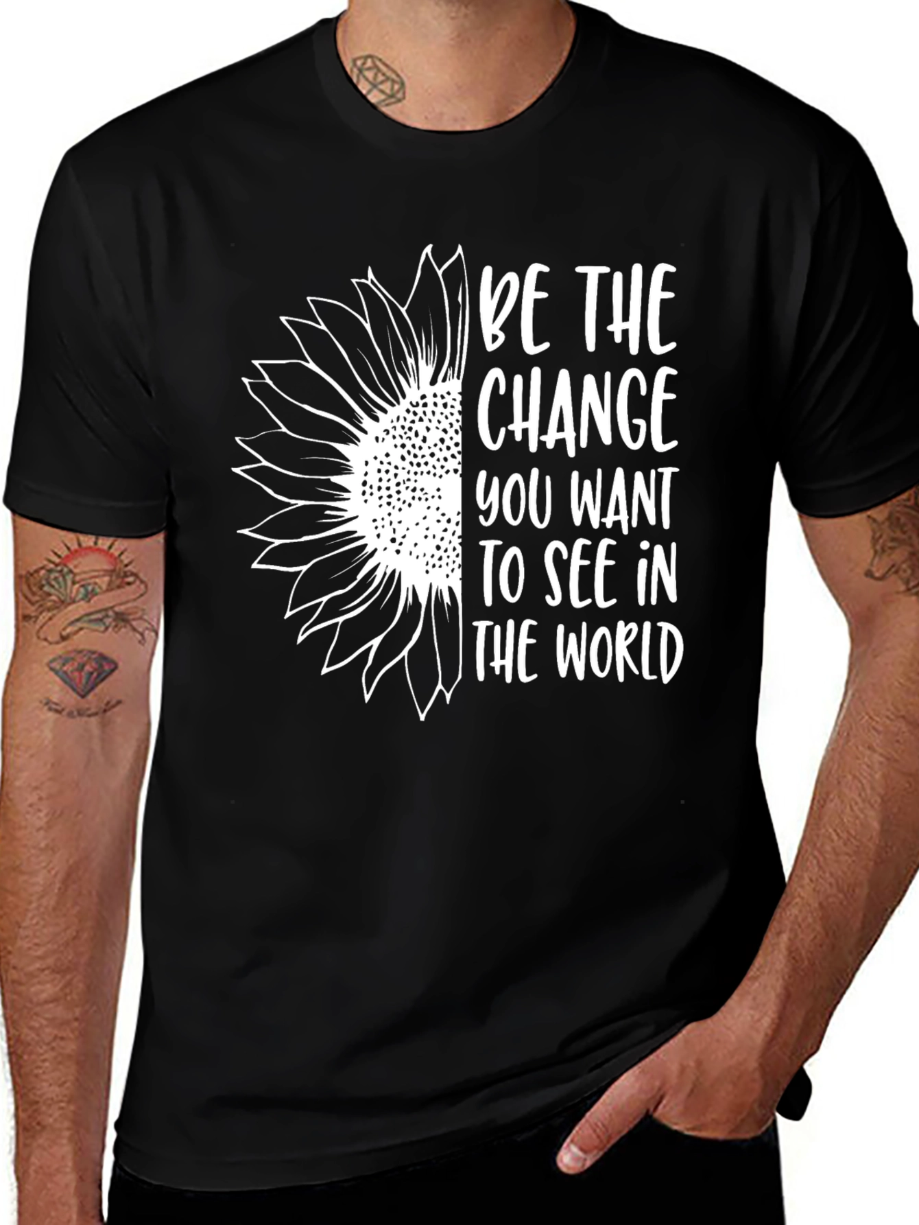 Be the Change Sunflower Graphic Tee