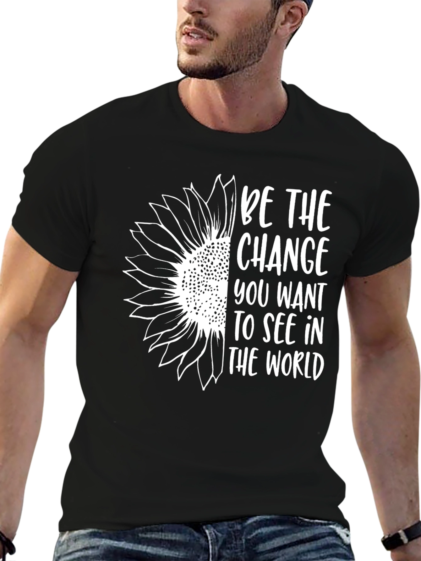 Be the Change Sunflower Graphic Tee
