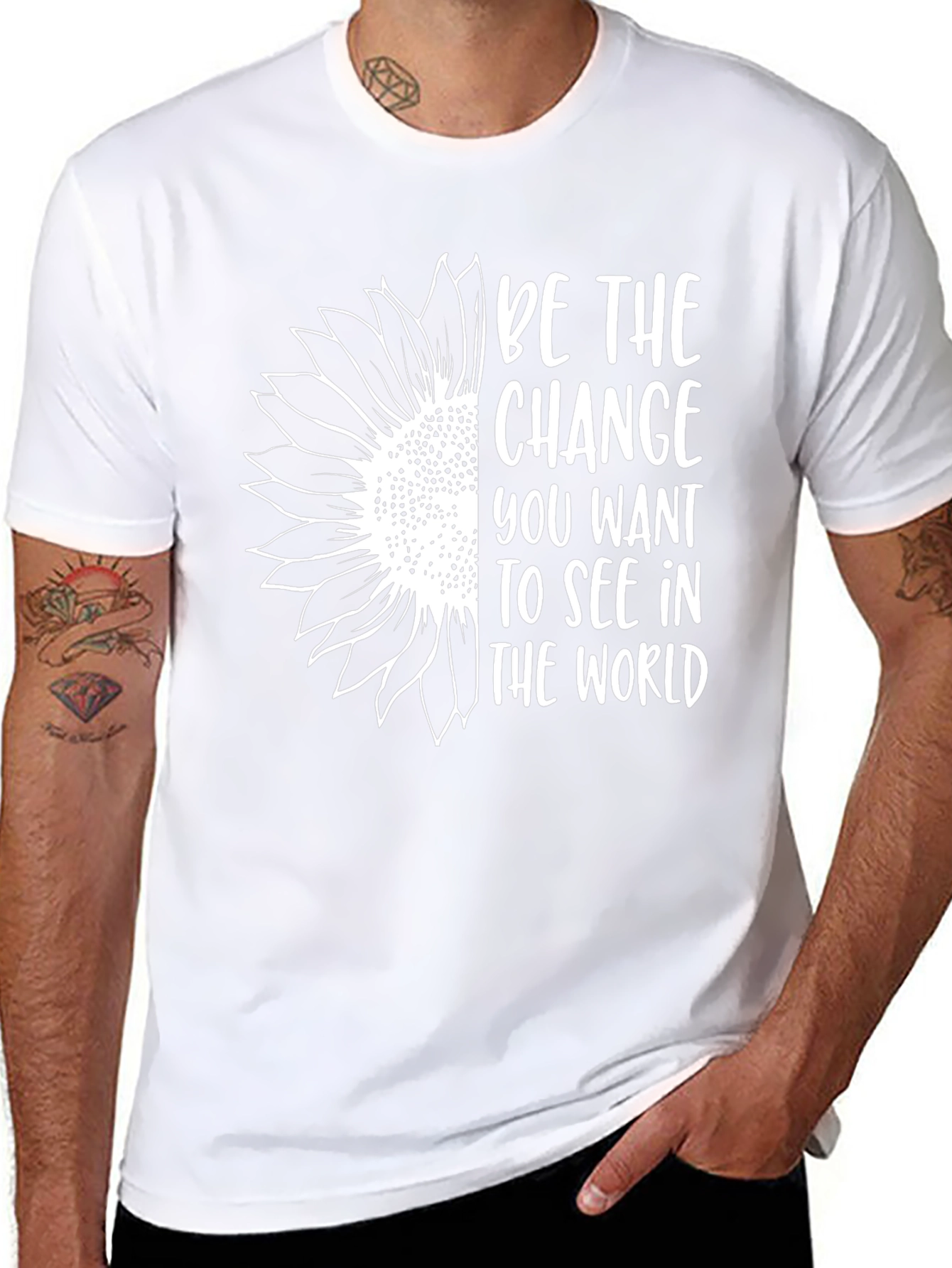 Be the Change Sunflower Graphic Tee