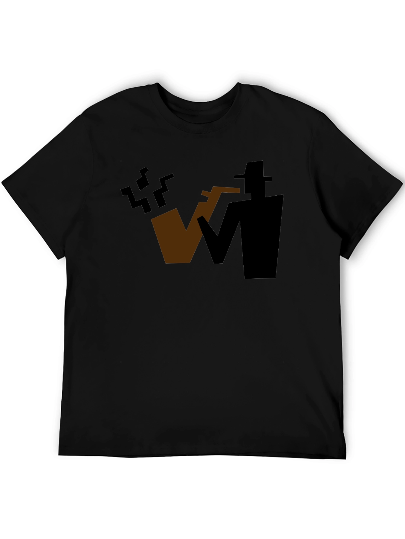 Abstract Smoker Graphic Tee - Cool Casual Shirt