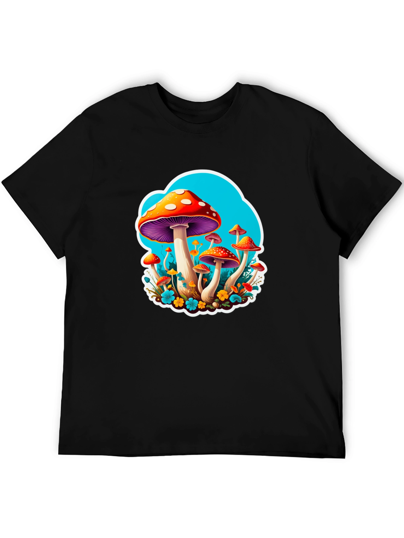 Psychedelic Mushroom Graphic Tee - Funky and Fun!