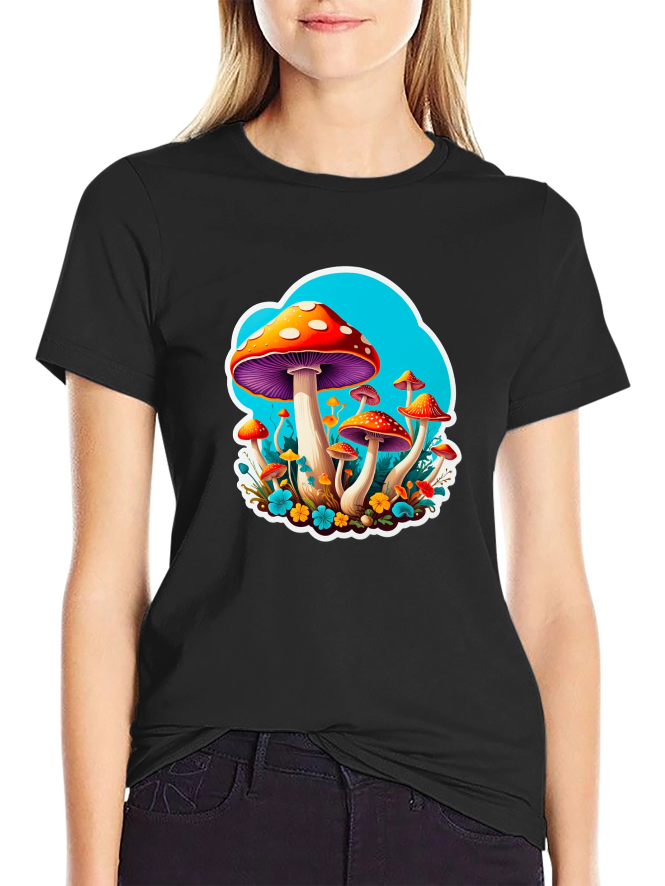 Psychedelic Mushroom Graphic Tee - Funky and Fun!