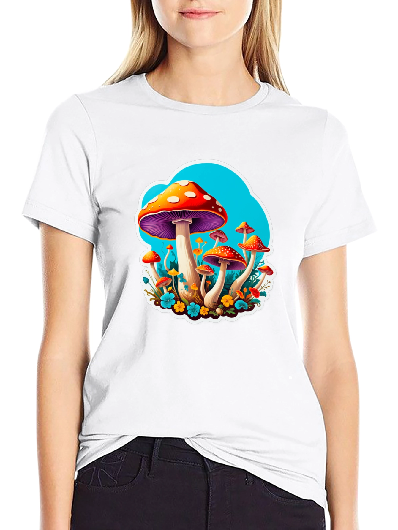 Psychedelic Mushroom Graphic Tee - Funky and Fun!