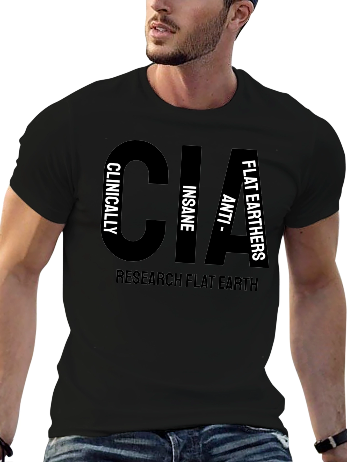 CIA Clinically Insane Flat Earthers T-Shirt