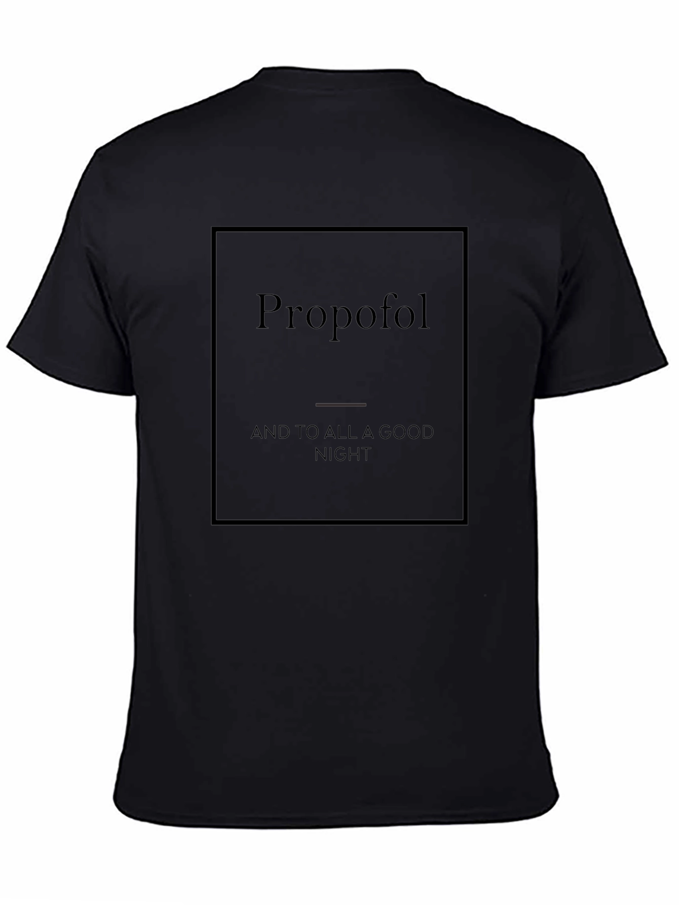 Propofol Good Night Black T-Shirt