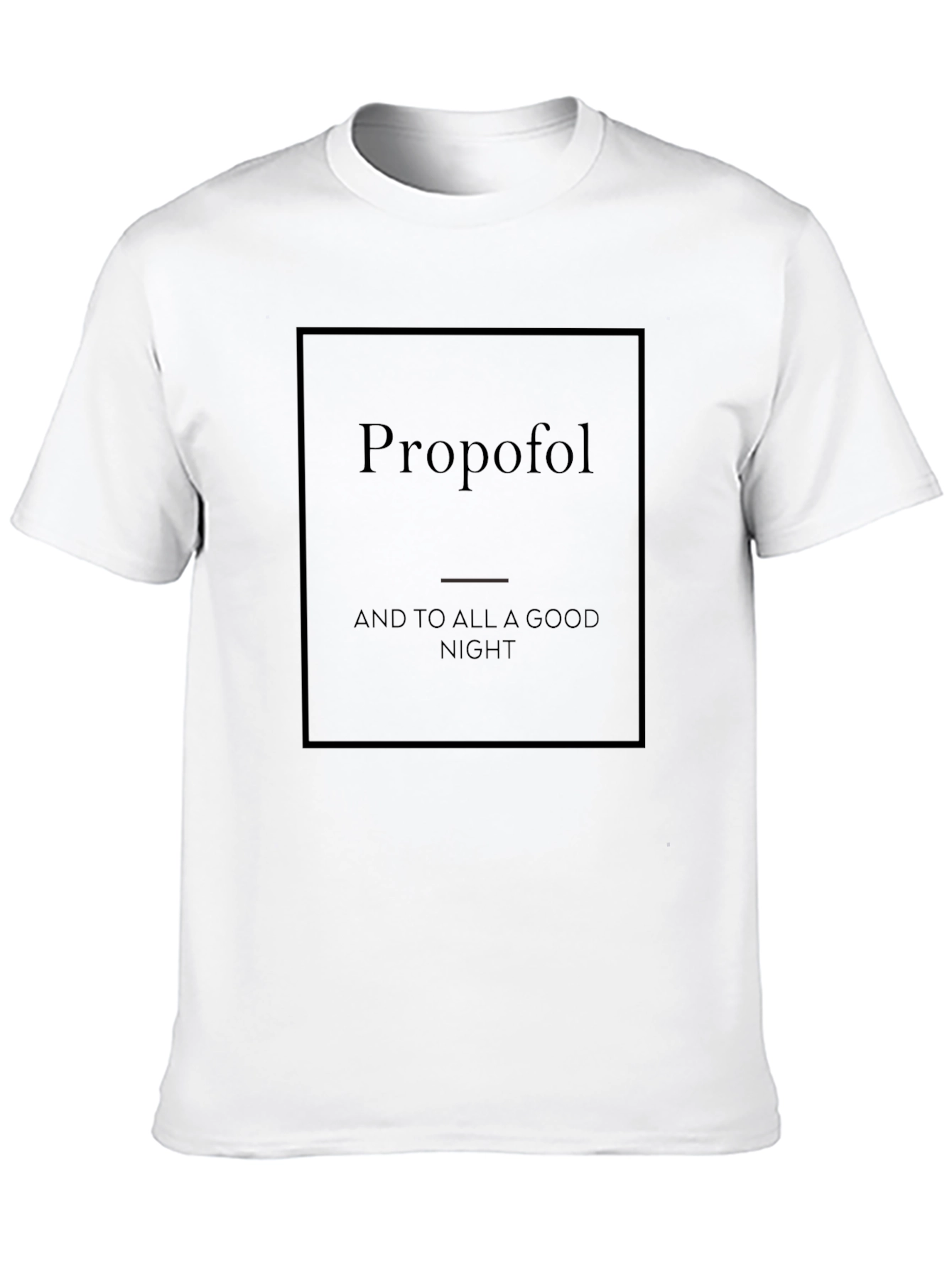 Propofol Good Night Black T-Shirt