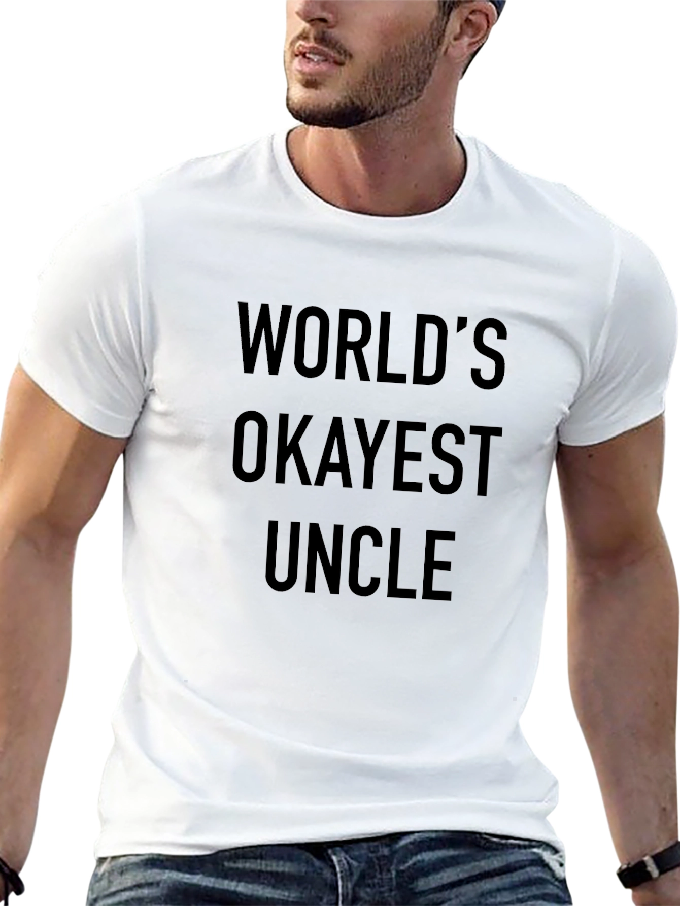Worlds Okayest Uncle T-Shirt - Funny Gift