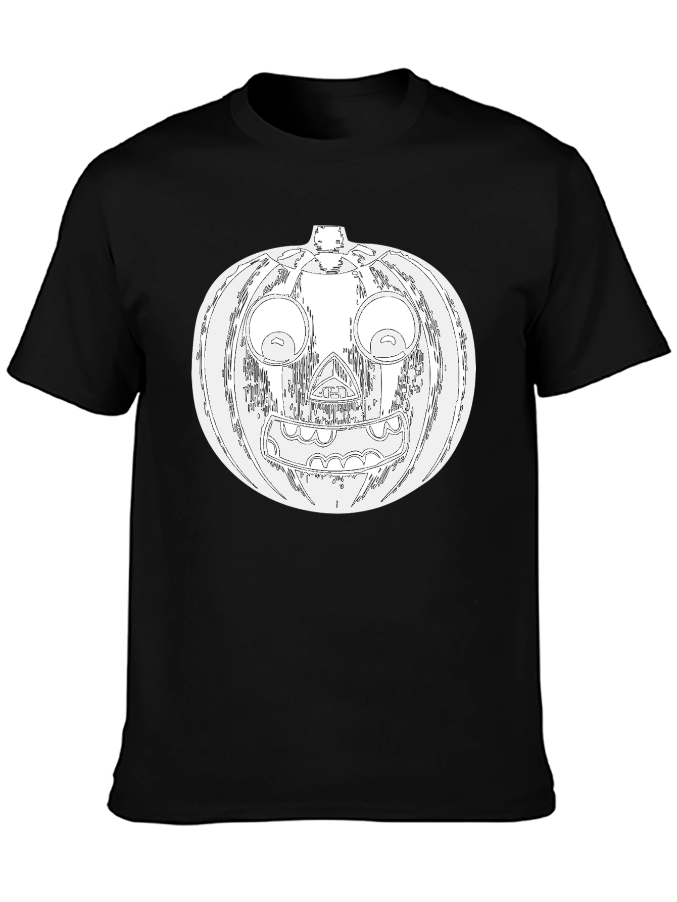 Halloween Pumpkin Graphic Tee - Mens Black T-Shirt