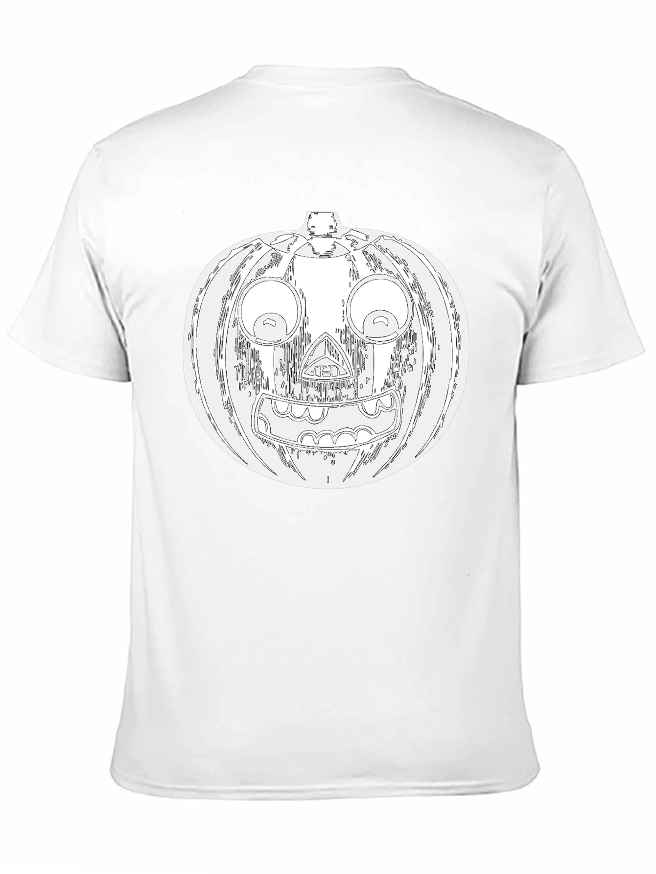 Halloween Pumpkin Graphic Tee - Mens Black T-Shirt