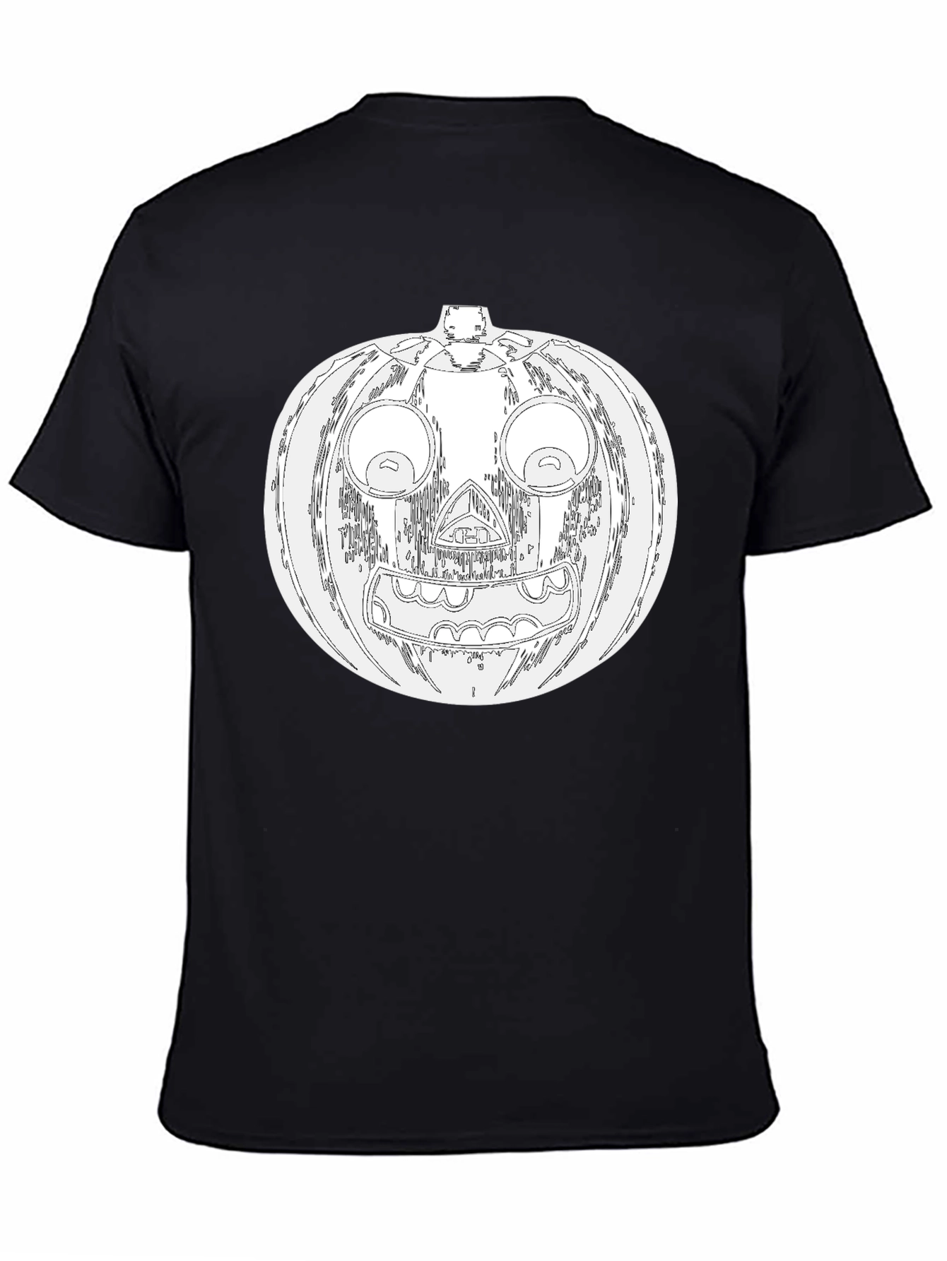 Halloween Pumpkin Graphic Tee - Mens Black T-Shirt