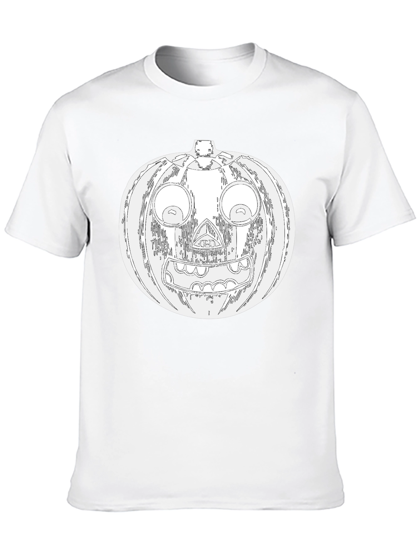 Halloween Pumpkin Graphic Tee - Mens Black T-Shirt