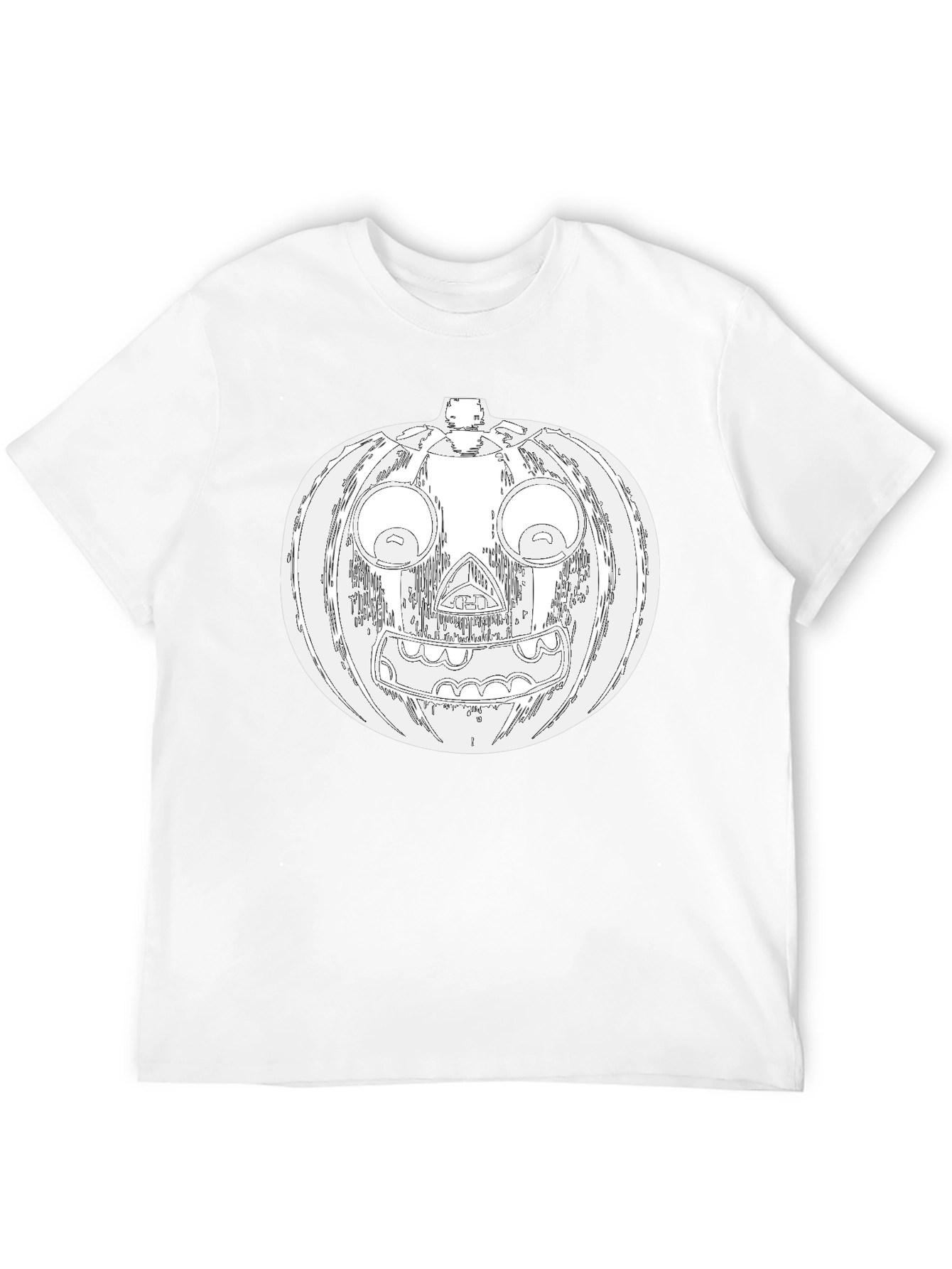 Halloween Pumpkin Graphic Tee - Mens Black T-Shirt