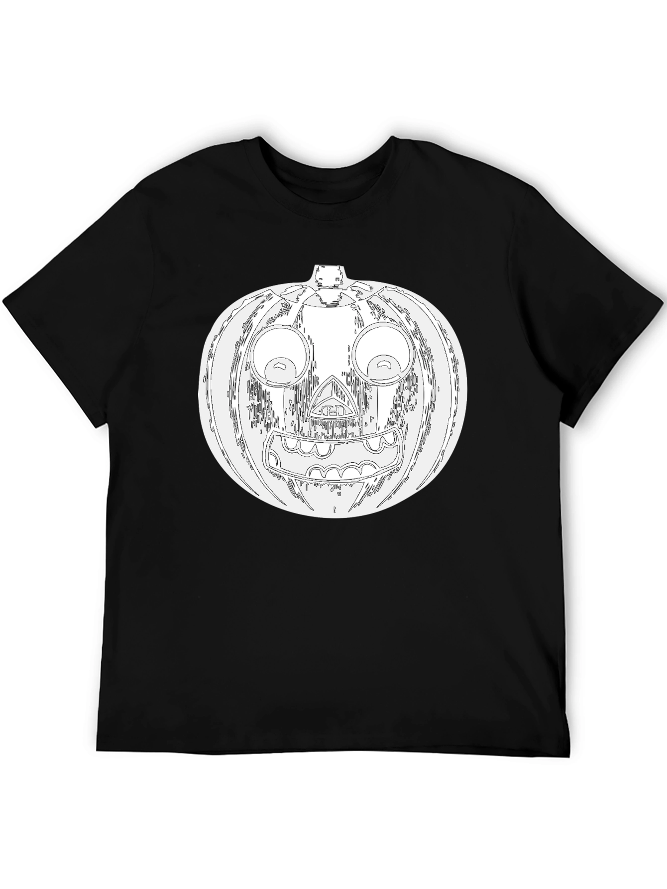 Halloween Pumpkin Graphic Tee - Mens Black T-Shirt