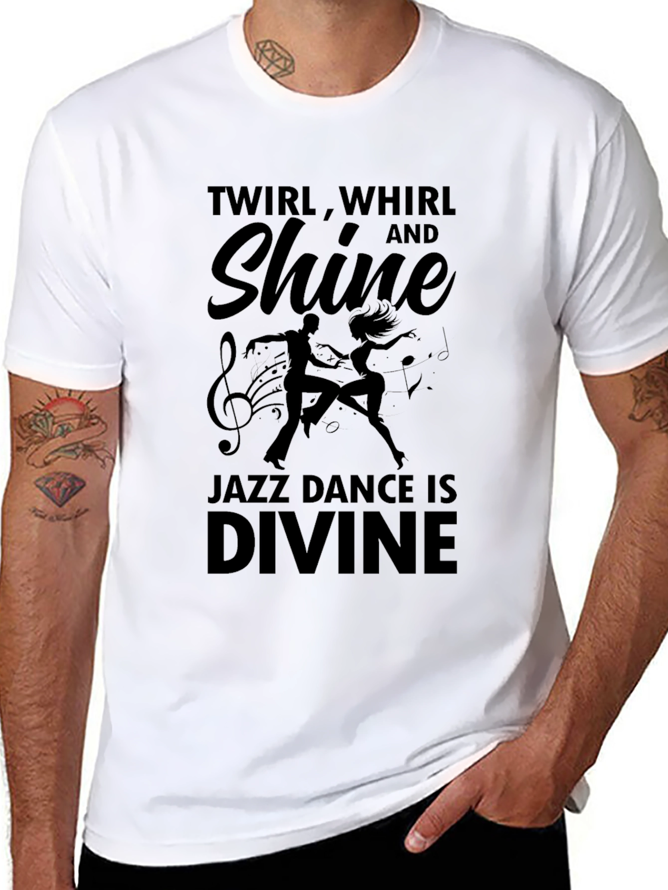 Jazz Dance Is Divine Black Graphic T-Shirt